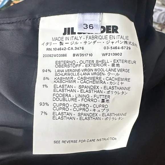 Jil Sander Asymmetrical Charcoal Skirt - Picture 3 of 9